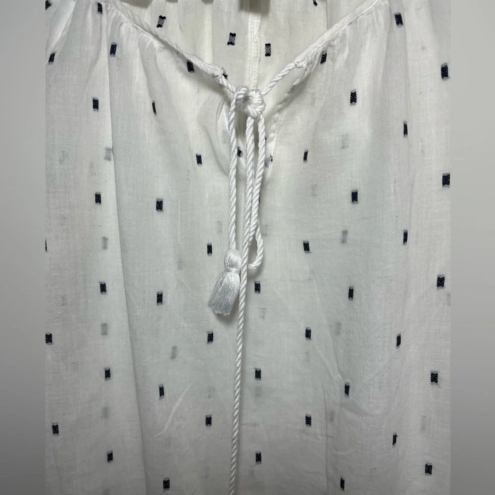 J.Crew White/Blue Women’s Top‎ Blouse Sz XS
